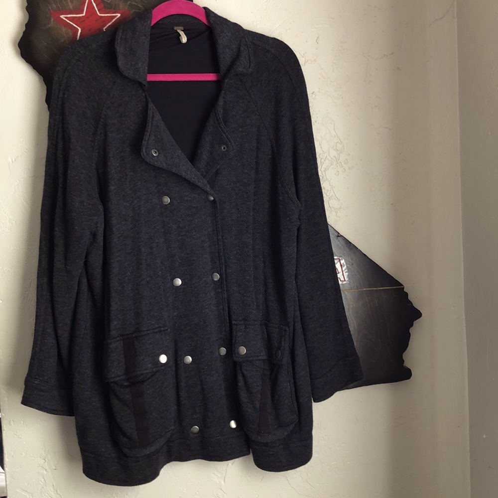 Free people cozy grey coat